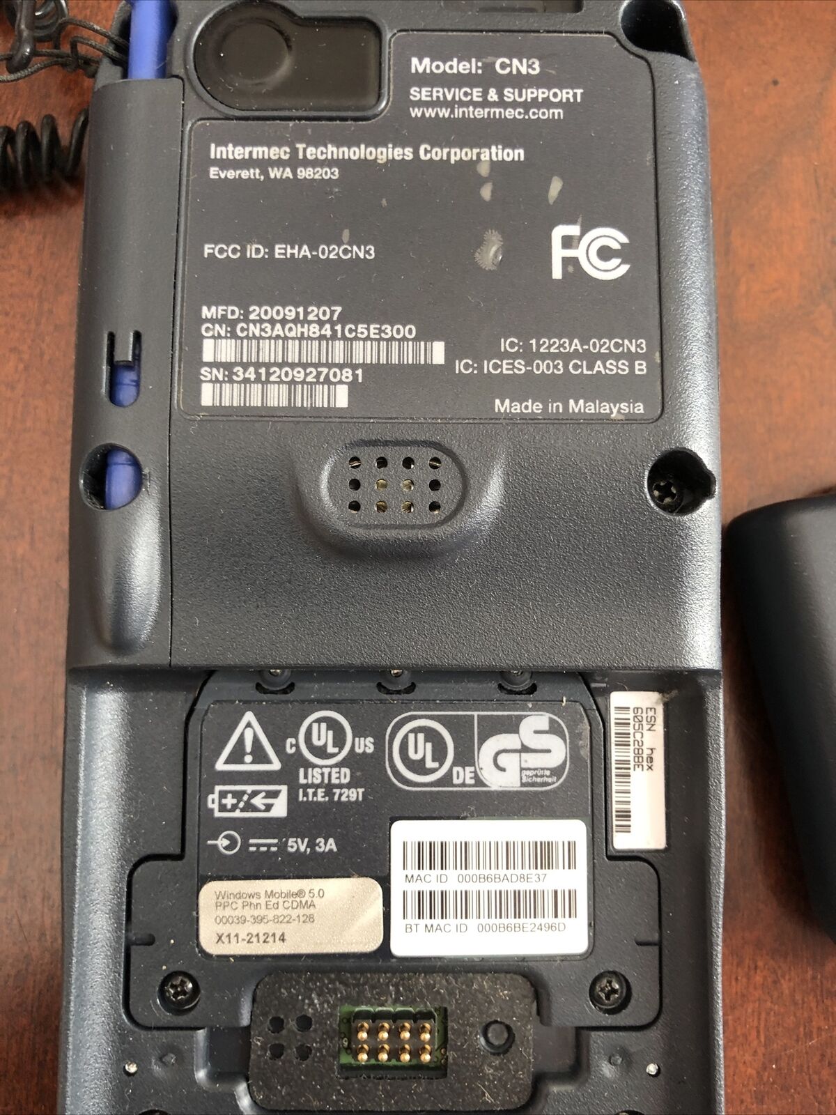 Intermec CN3 Handheld Computer Barcode Scanner