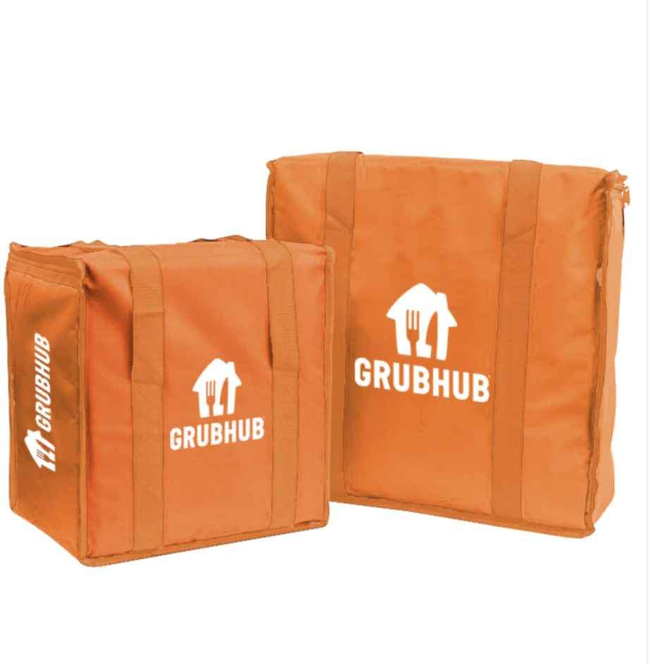 Grubhub Food Delivery Insulated Bags / (Set of) 2 1 Large, 1 Small