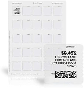 Endicia Clear NetStamps Postage Labels - 50 Sheets / 1250 Stamps