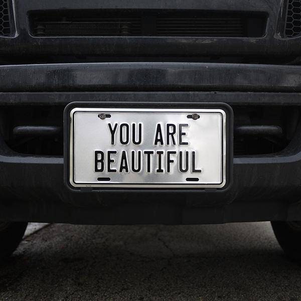 You are Beautiful Vanity Plate Gift Ideas Inspirational Decor Daily Affirmations License Tags