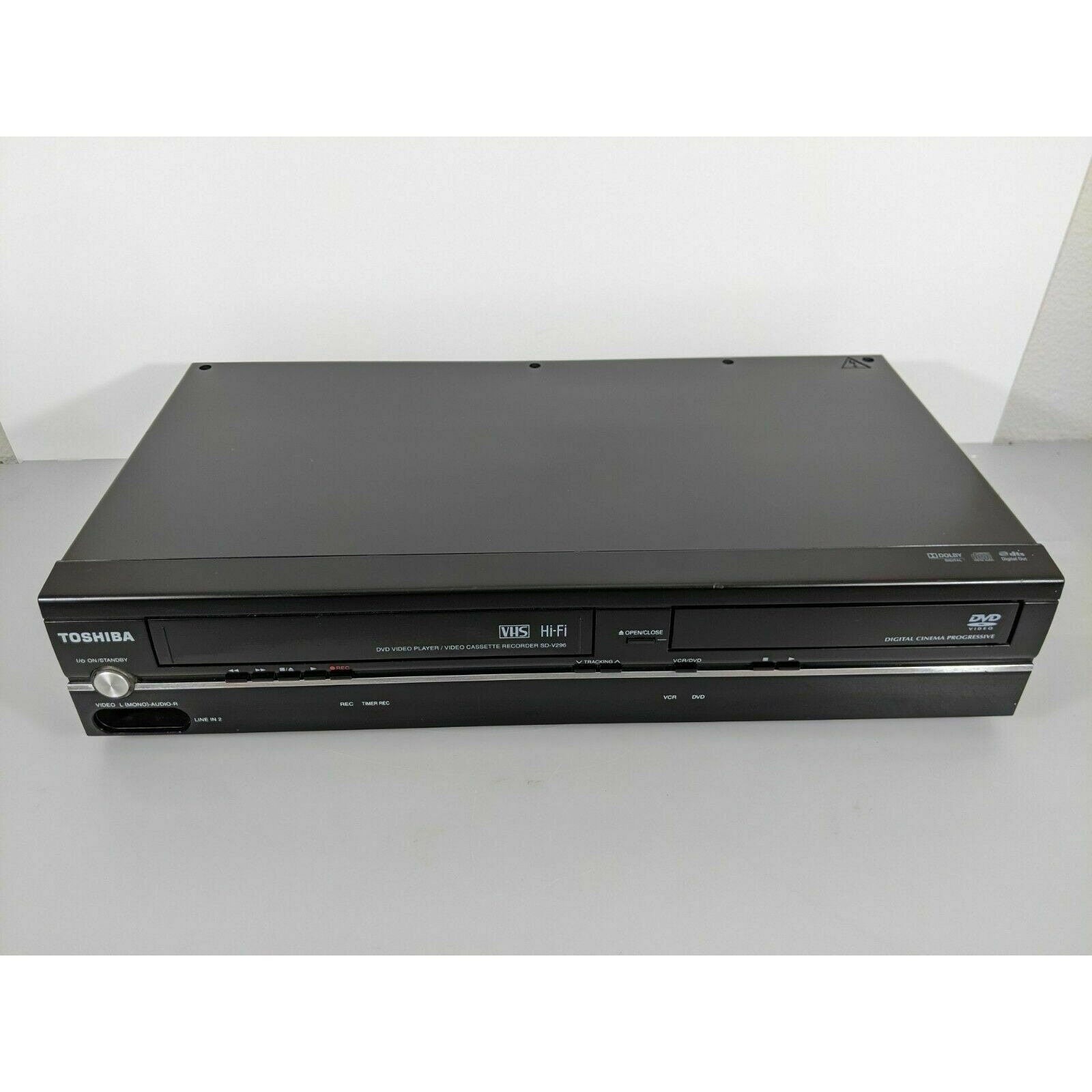 Toshiba SD-V296 DVD/VCR Combination Player - Black Tested & Working No Remote