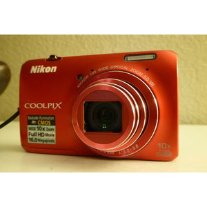 Nikon COOLPIX S6300 16.0MP Digital Camera -Red