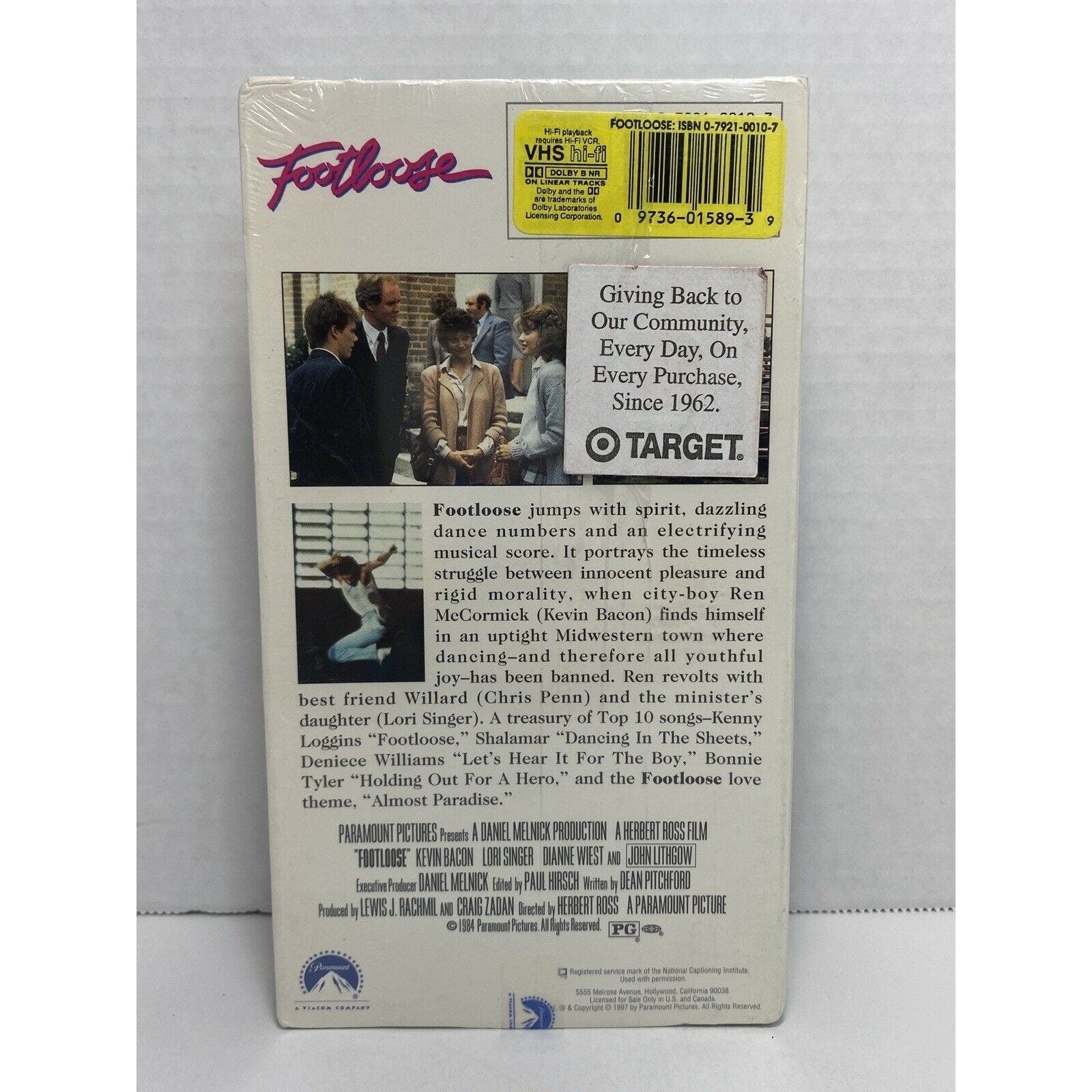 Footloose VHS Kevin Bacon Rebel Dance Musical Early Release New Sealed