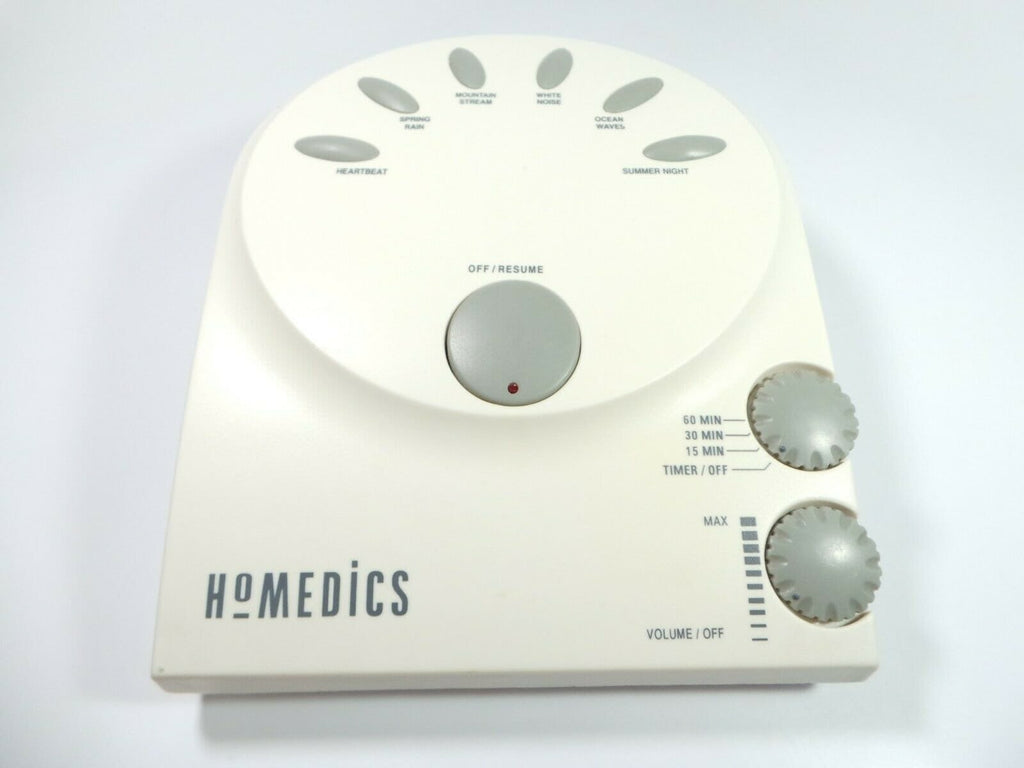 Homedics White Noise Sound Machine Timer Body Basics 6 Sounds Spa Relaxation SS-200 SS-400