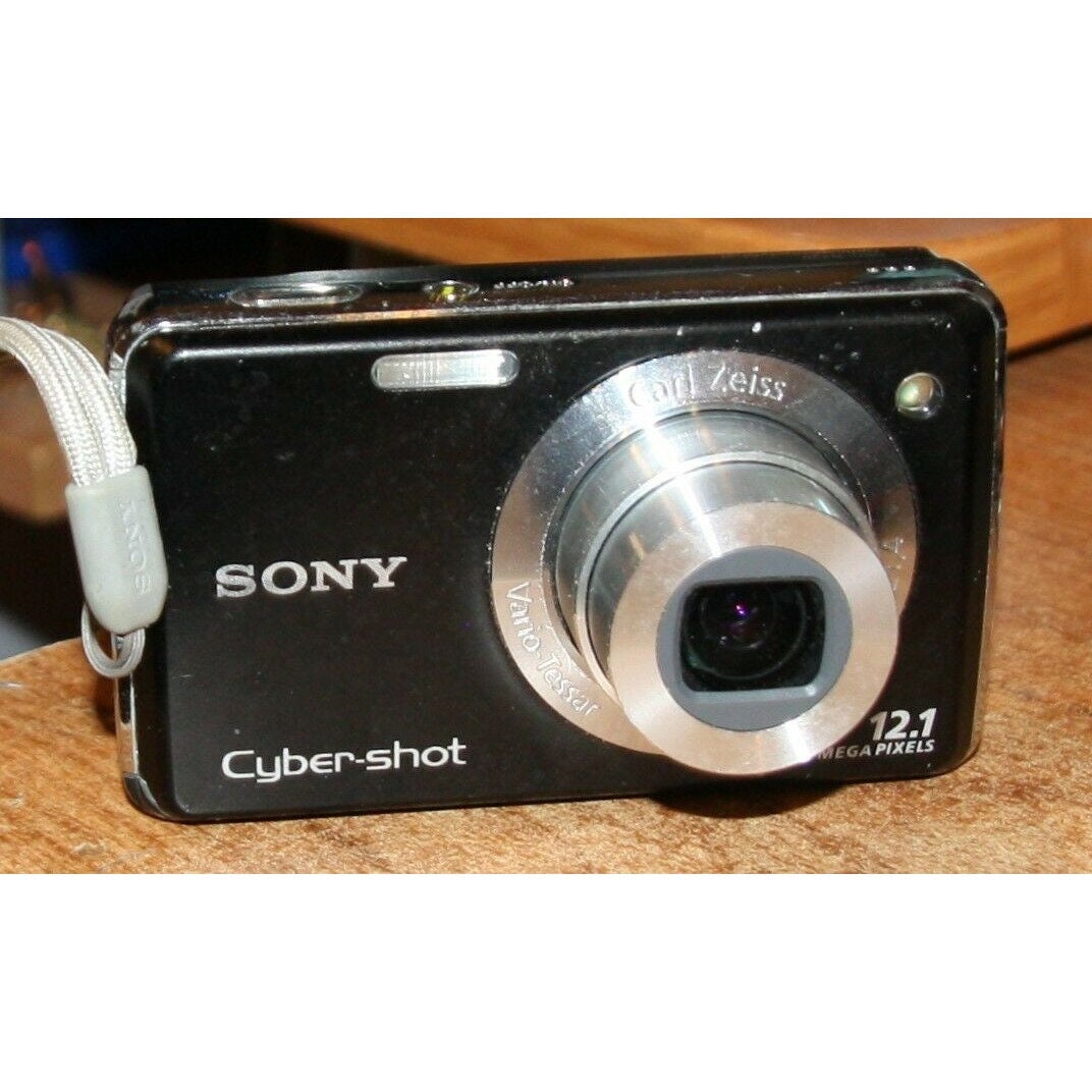 Sony Cyber-shot DSC-W230 12.1MP 4x Zoom Carl Zeiss Black Digital