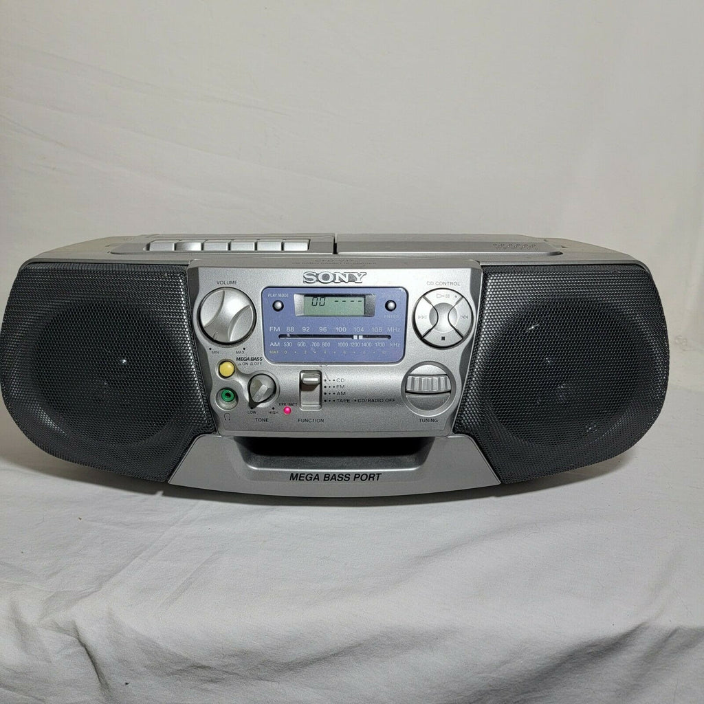 Sony CFD-V17 Am/Fm Radio CD Cassette Recorder Boombox Mega Bass