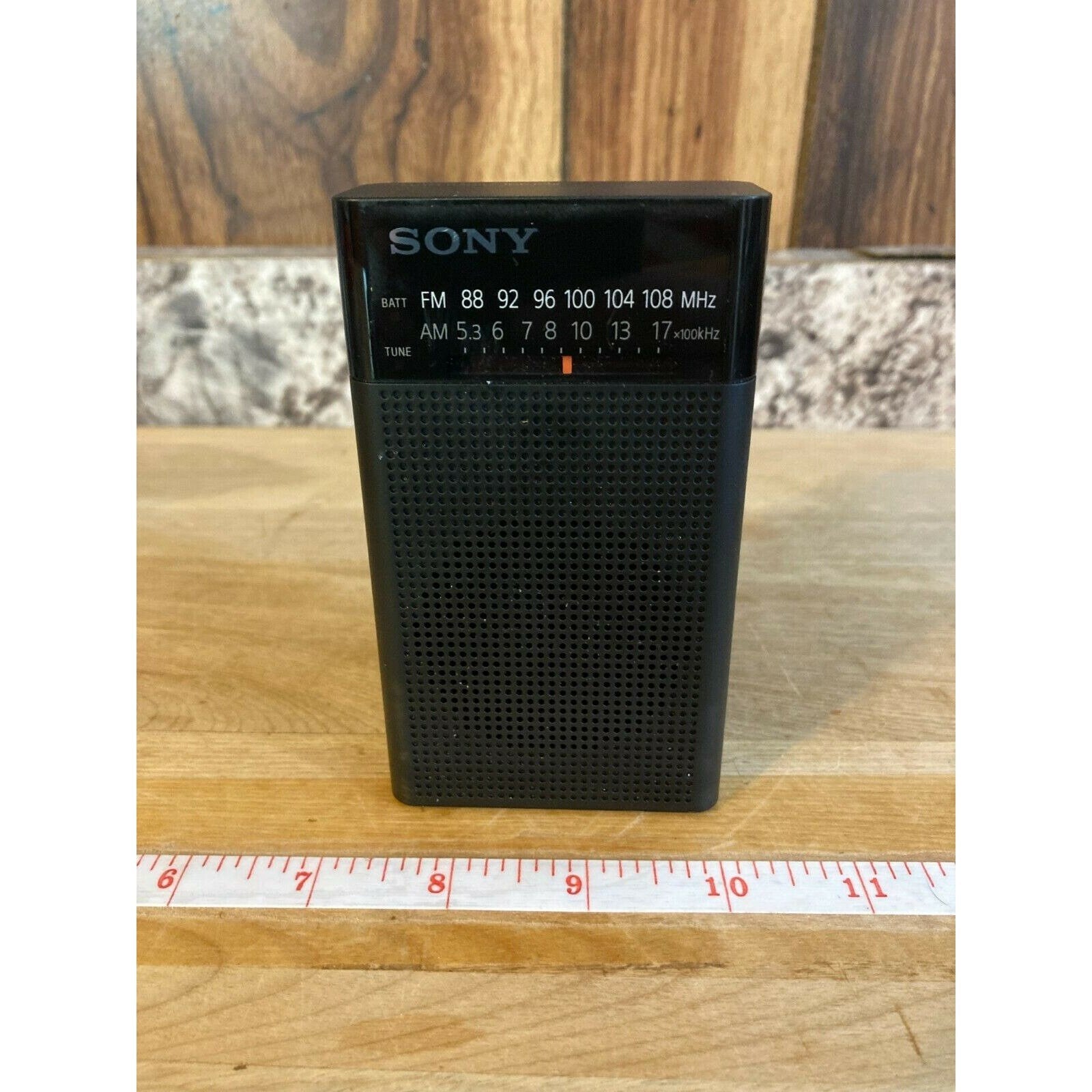 Sony ICF-P26 AM/FM Portable Pocket Radio, Black Vertical
