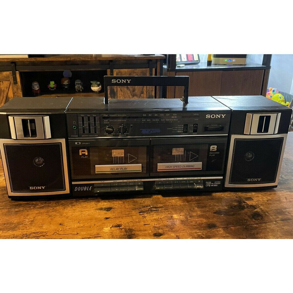 Sony CFS-W360 Stereo Dual Cassette AM/FM Radio Boom Box