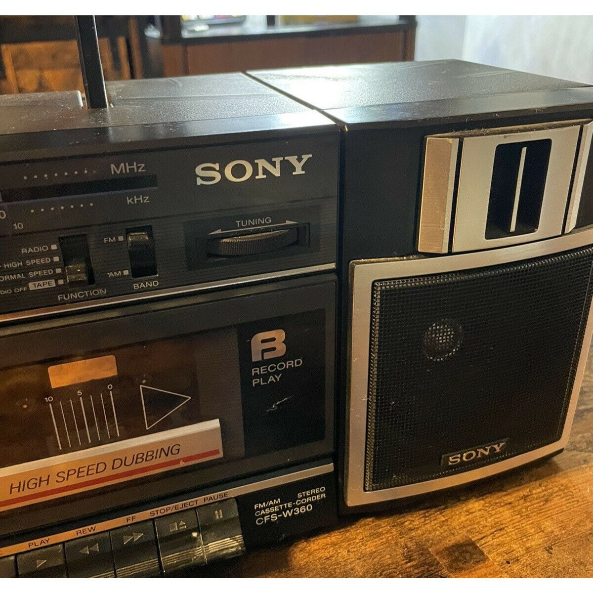 Sony CFS-W360 Stereo Dual Cassette AM/FM Radio Boom Box