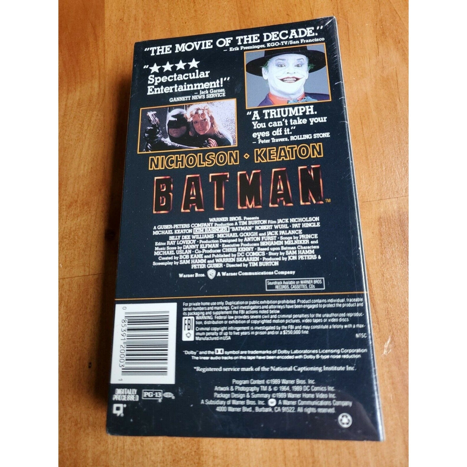 1989 Vintage BATMAN Original VHS Tape NEW Factory Sealed