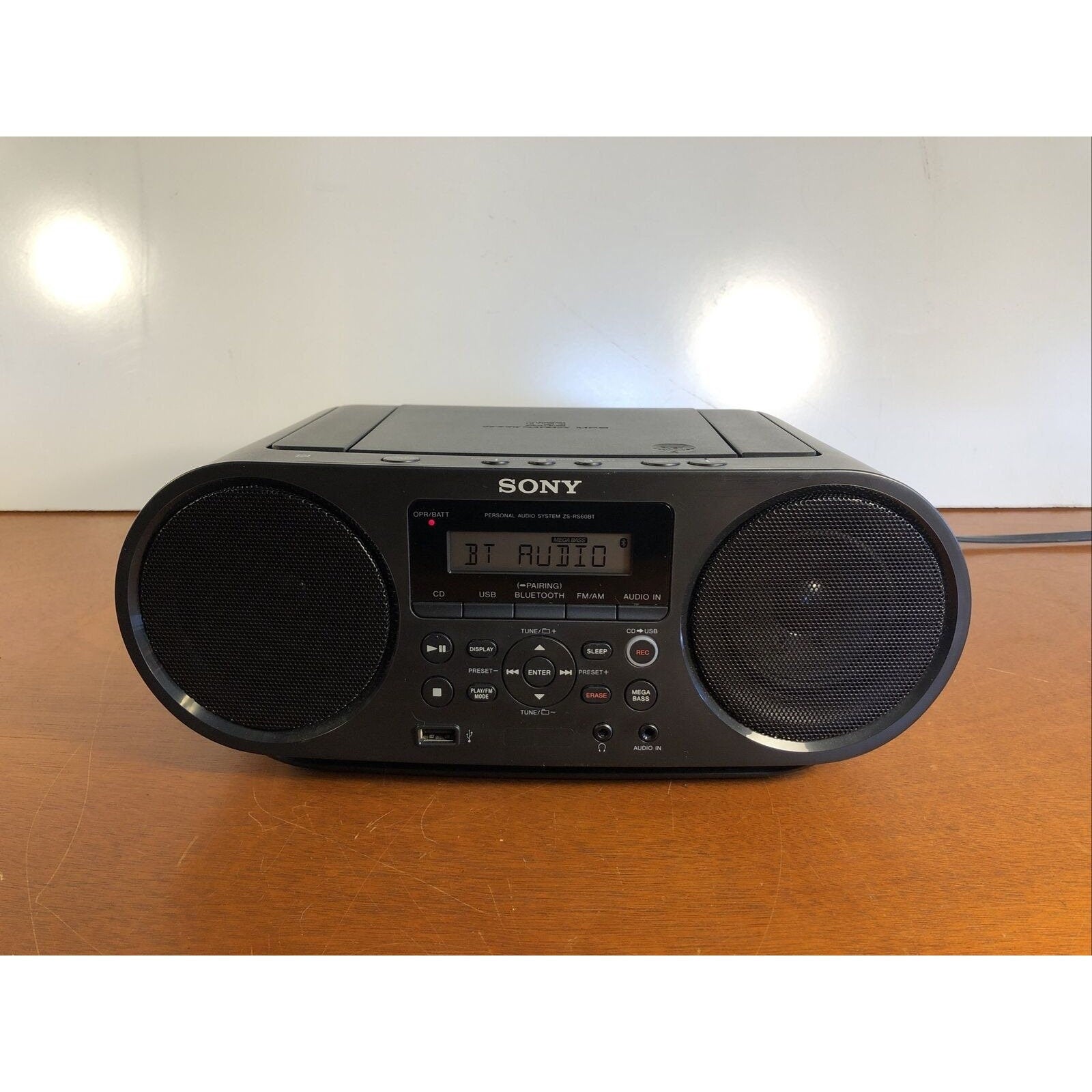 Sony ZS-Rs60bt CD Boomboxes w/ Bluetooth/Nfc am/fm USB Headset+Line-in Jacks