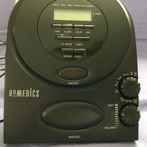 HoMedics Model SS-400B Sound Spa Radio Alarm Clock Acoustic Sound Machine EC