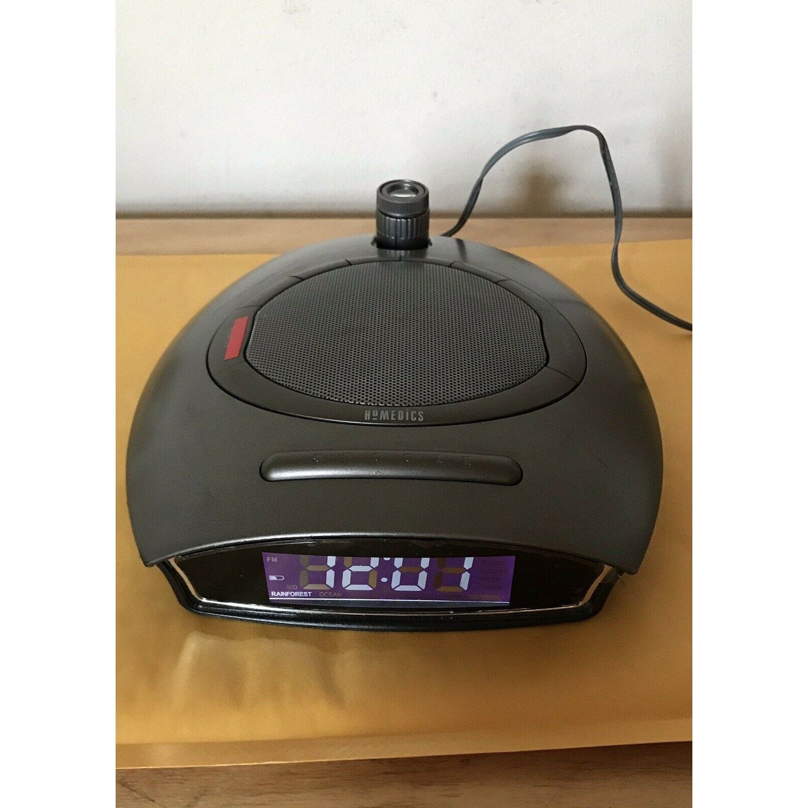 Homedics AM/FM Sound Spa Clock Radio Alarm Nature Sounds Projector SS-4510