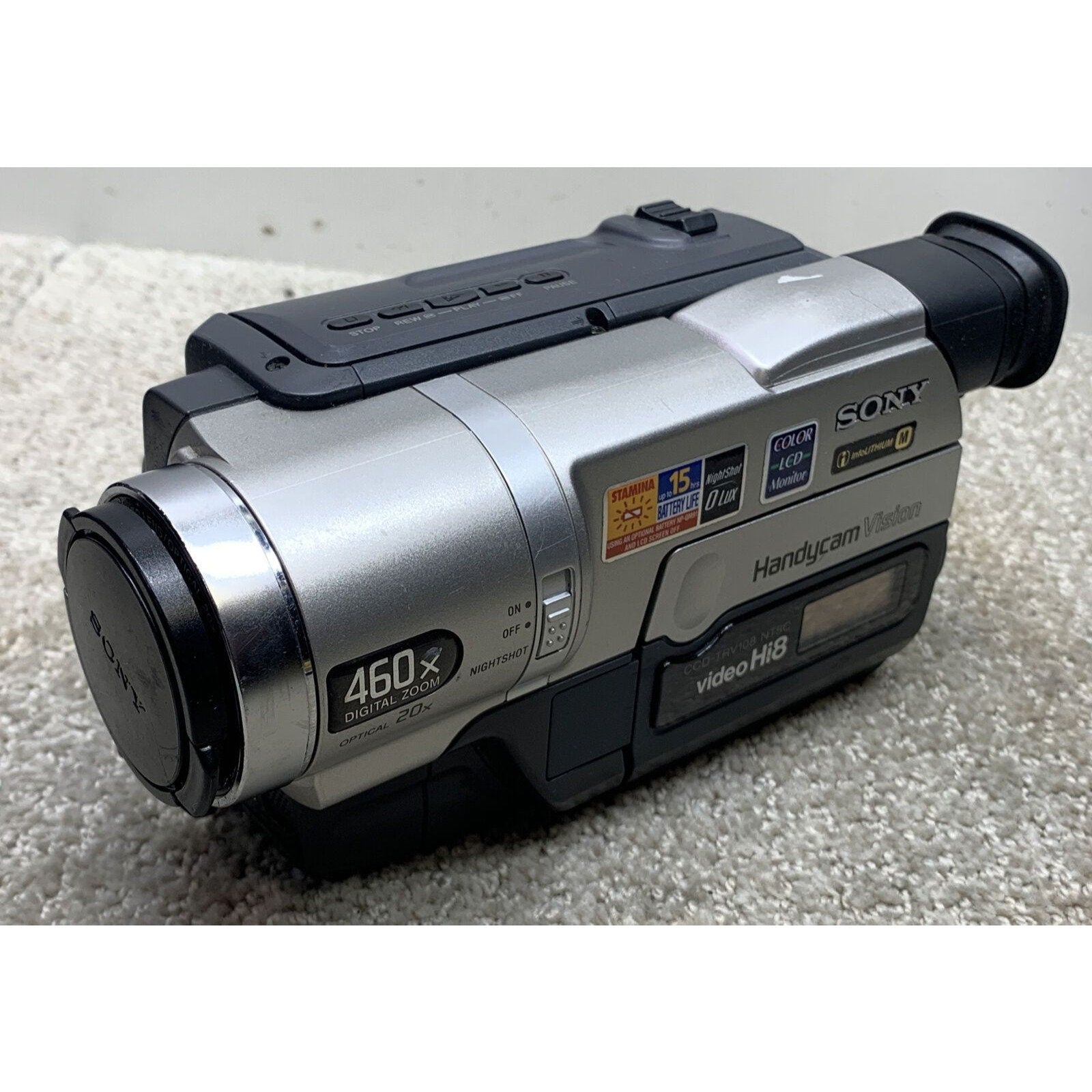 Sony CCD-TRV108 Analog Camcorder Video Camera Hi8 8mm