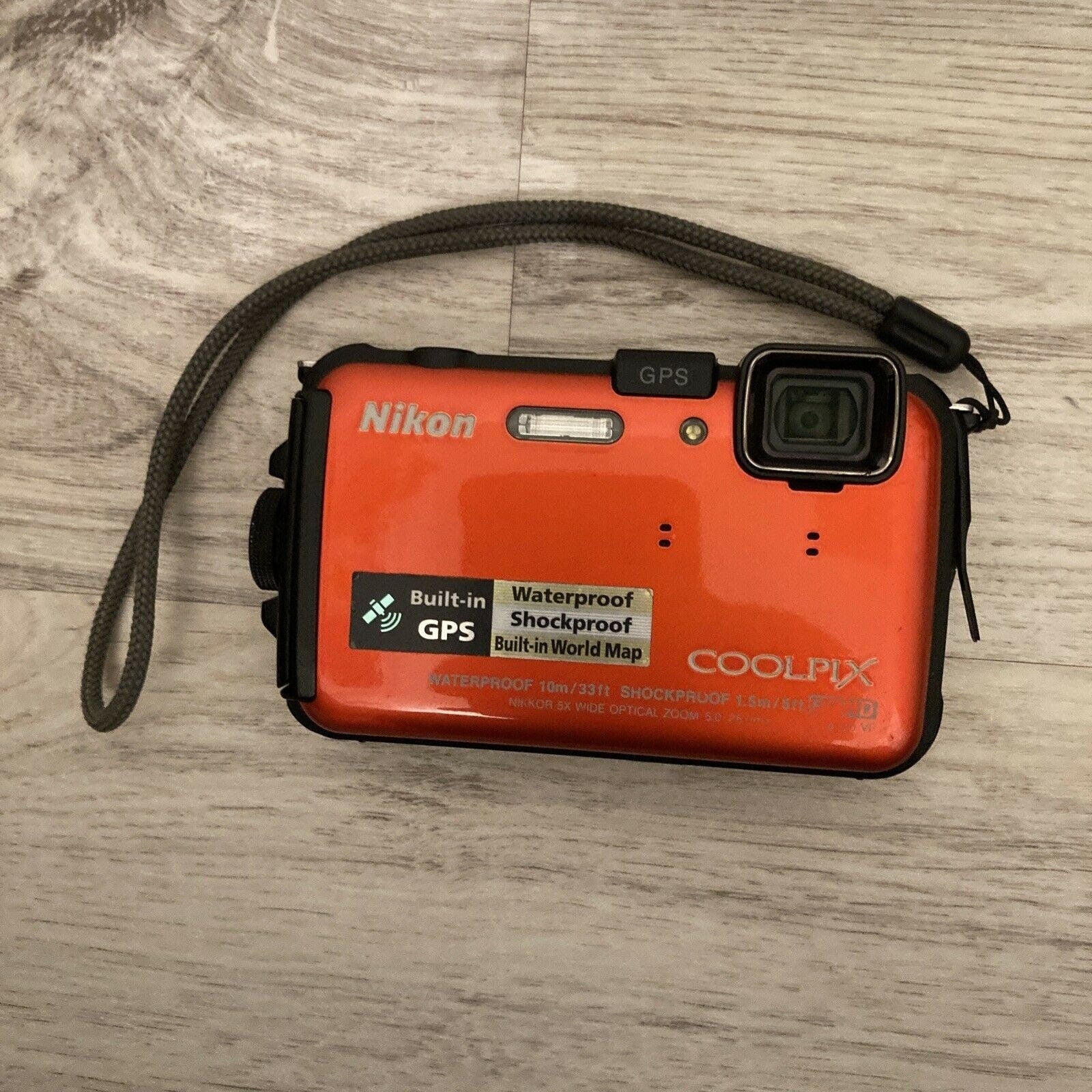 Nikon Coolpix AW100 16.0MP Digital Camera Orange Waterproof