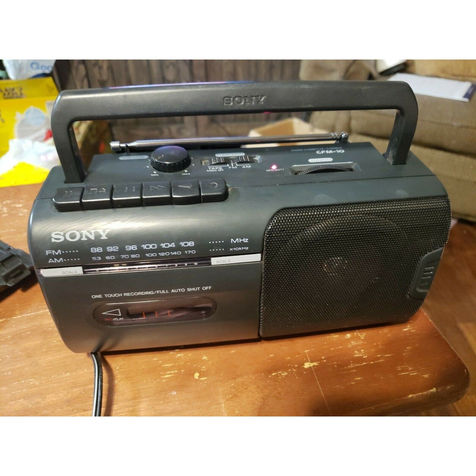 Sony CFM-10 AM/FM Radio Cassette Corder - boombox