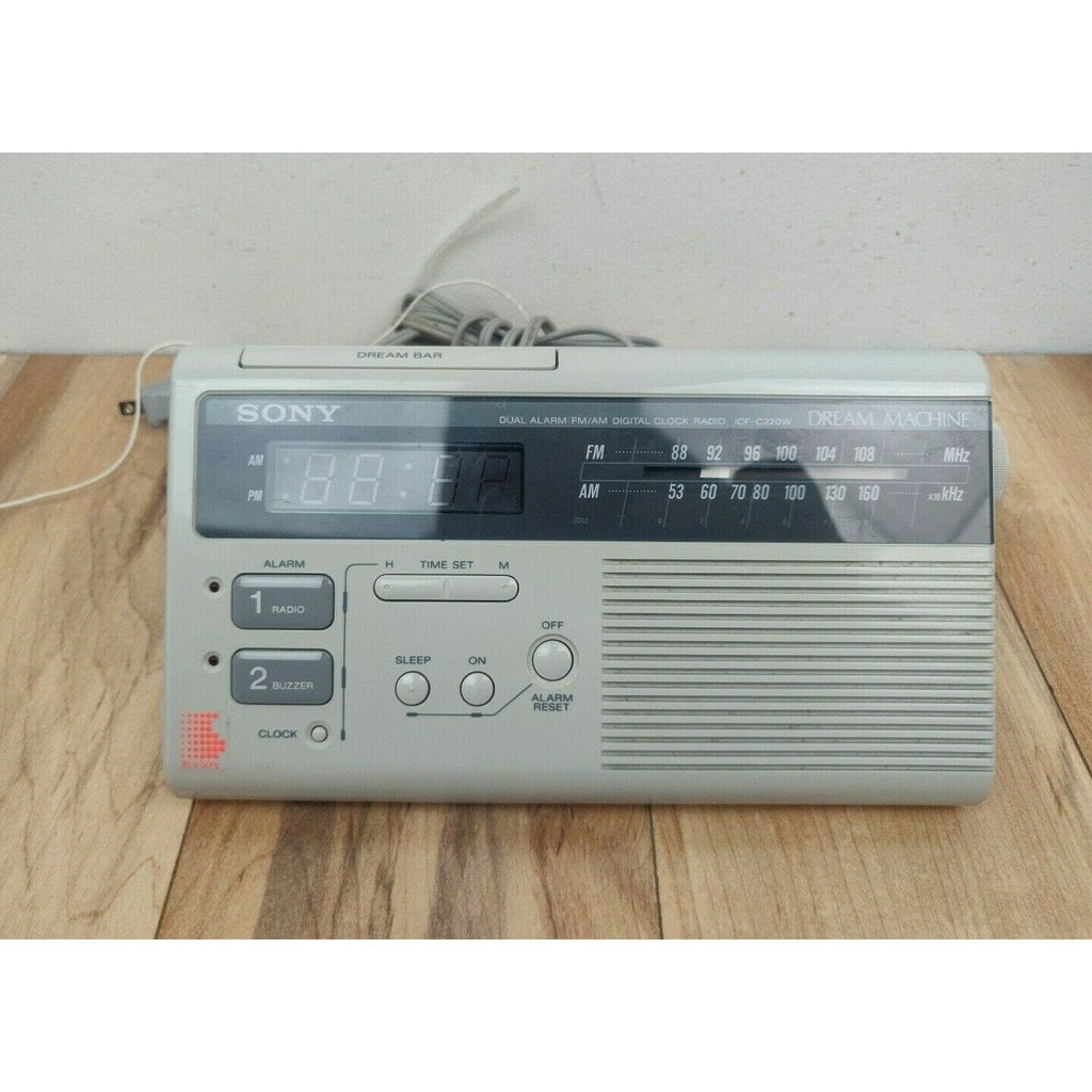 Sony ICF-C220W Dream Machine Radio AM/FM Dual Alarm Digital Clock