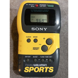 Sony Walkman Sports FM/AM Radio Yellow SRF-M70