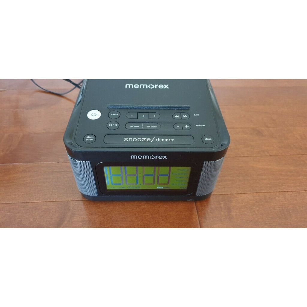 Memorex MC8431 USB Charging Alarm Clock Radio 1.2'' LCD Display