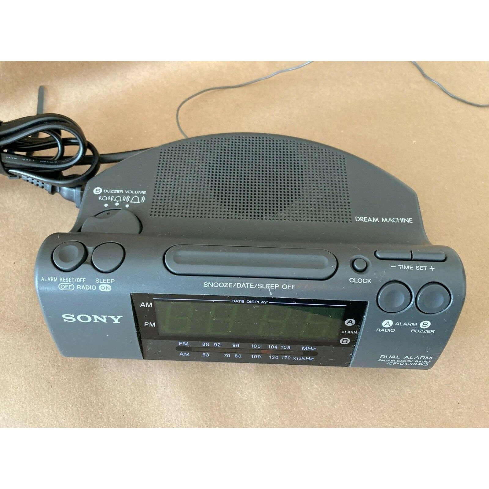 Sony Dream Machine ICF-C470MK2 Dual Alarm Fm/AM LED Clock Radio