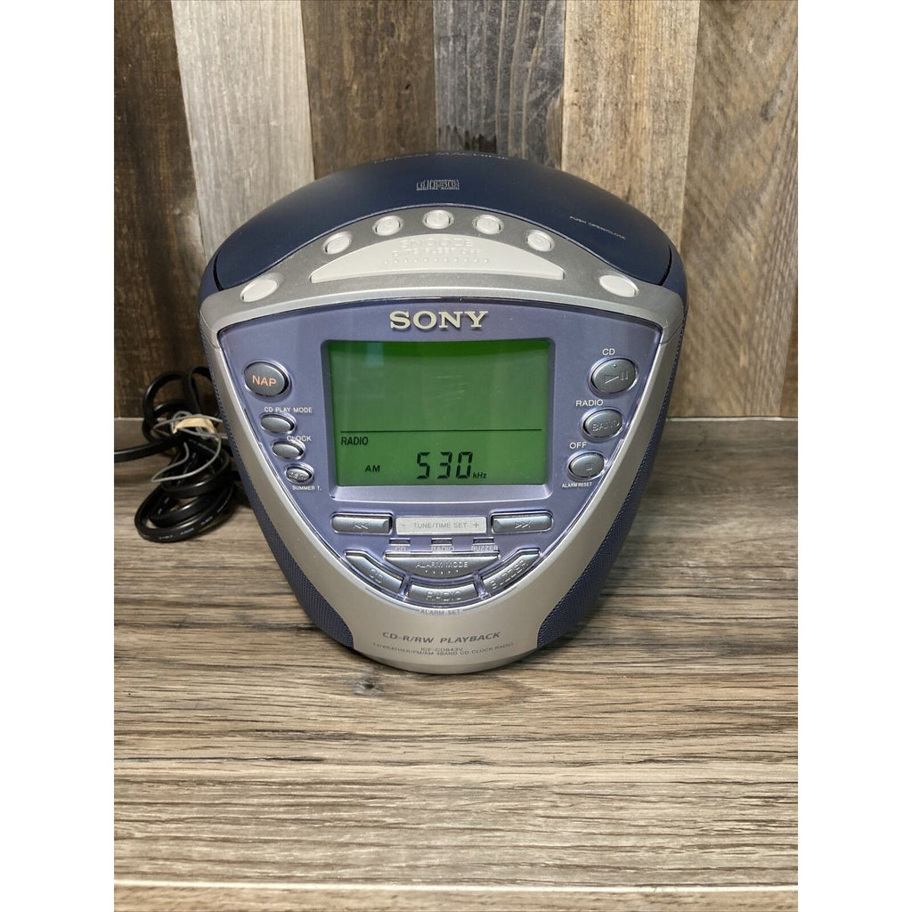 Sony Dream Machine Clock Radio Weather AM/FM ICF-CD843V