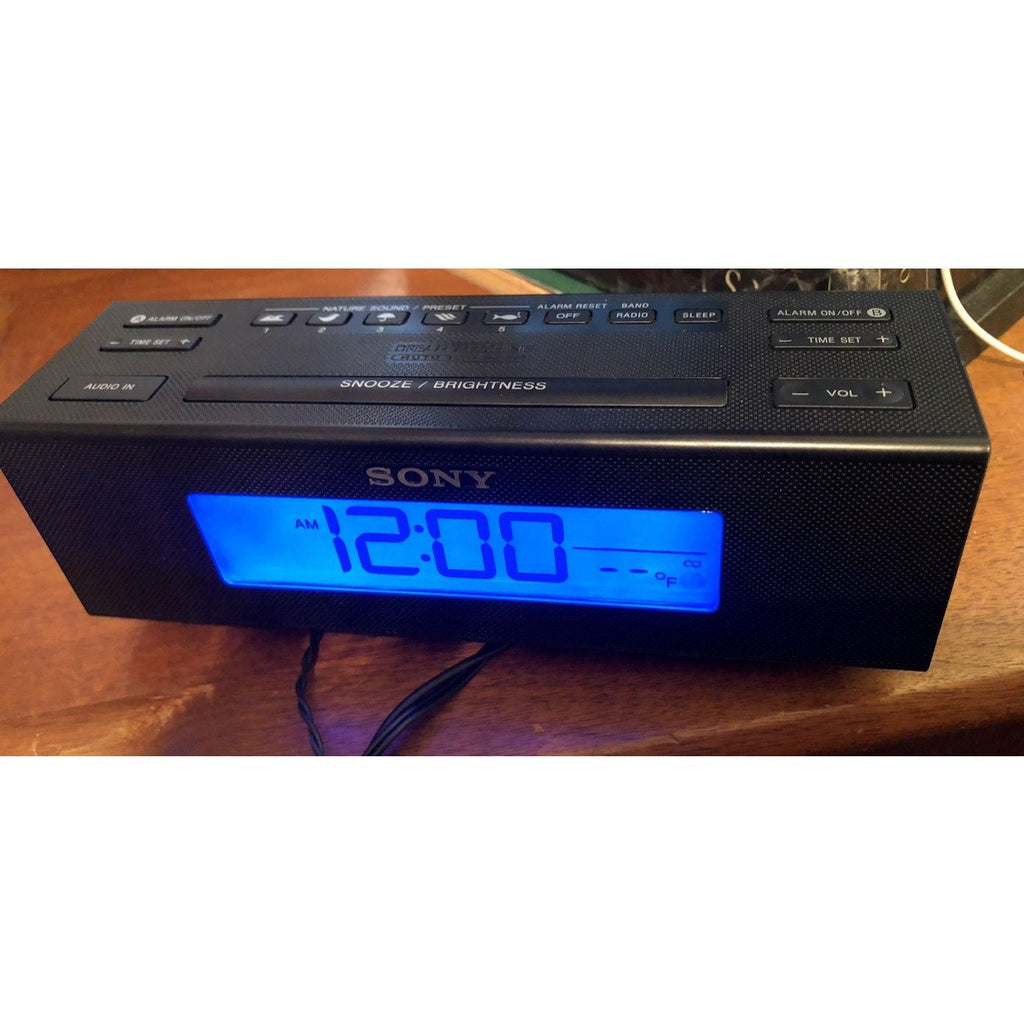 Sony Dream Machine ICF-C707 AM/FM Clock Radio W/ Temp & Nature Sounds