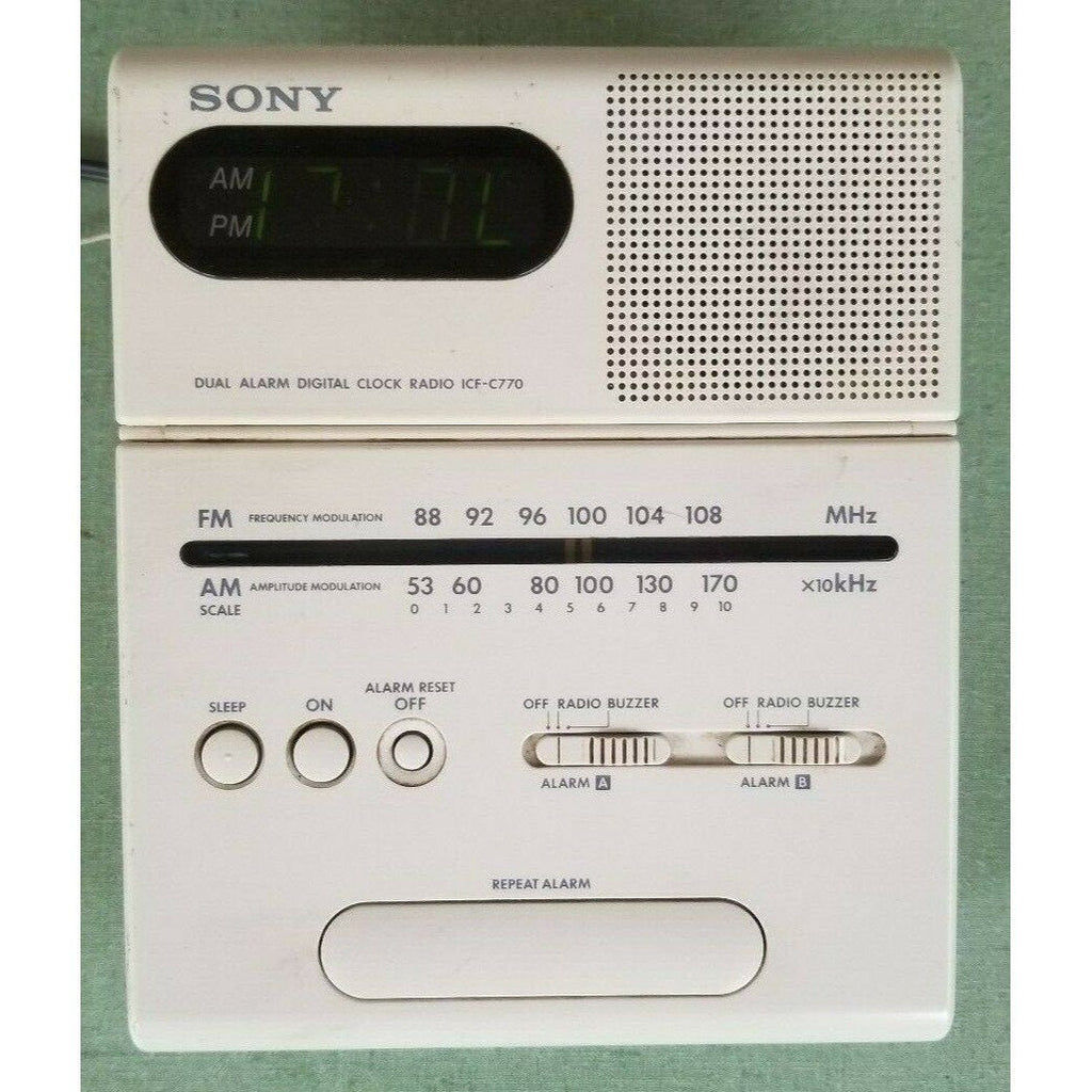 Sony ICF-C770 - AM/FM Clock Radio - Dual Alarm & Tilt Display