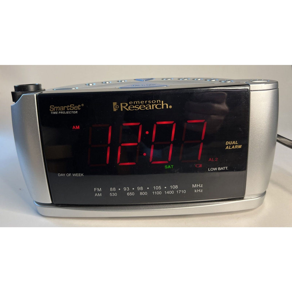 Emerson Research CKS3516 SmartSet Time Projector Dual Alarm Clock AM/FM