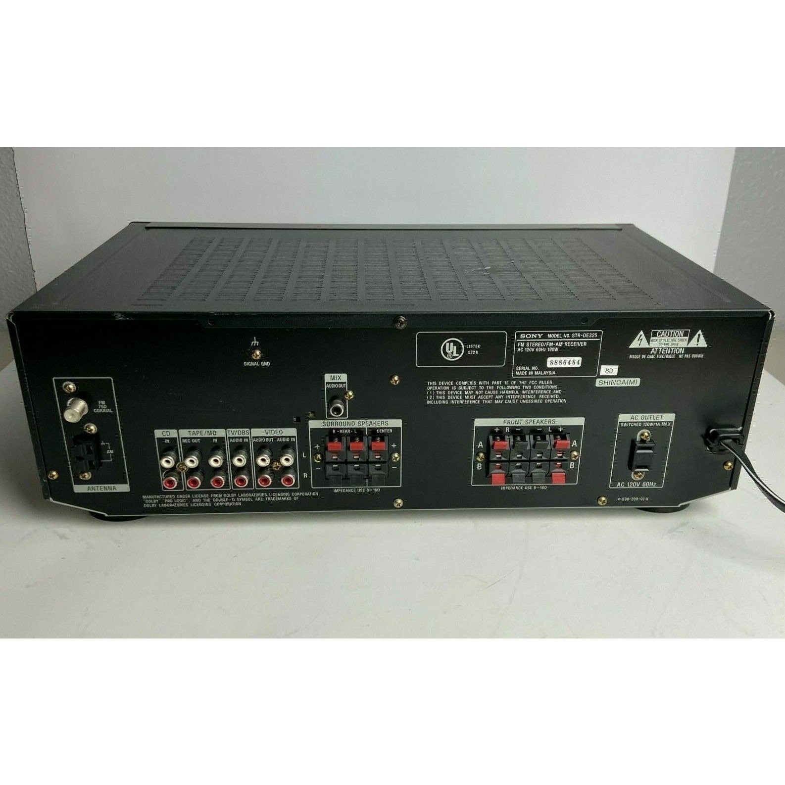 Sony STR-DE325 Stereo Receiver Audio/Video AM/FM Control Center